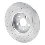 Dynamic Friction 2015-2020 Jaguar E-Pace Rear Left Drilled & Slotted Silver Brake Rotor by Dynamic Friction Company 631-11027L