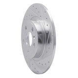 Dynamic Friction 2015-2020 Jaguar E-Pace Rear Right Drilled & Slotted Silver Brake Rotor by Dynamic Friction Company 631-11027R
