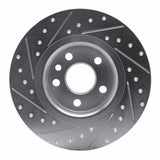 Dynamic Friction 2015-2020 Jaguar E-Pace Rear Right Drilled & Slotted Silver Brake Rotor by Dynamic Friction Company 631-11027R