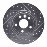 Dynamic Friction 2015-2020 Jaguar E-Pace Rear Right Drilled & Slotted Silver Brake Rotor by Dynamic Friction Company 631-11027R