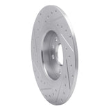 Dynamic Friction 2015-2020 Jaguar E-Pace Rear Right Drilled & Slotted Silver Brake Rotor by Dynamic Friction Company 631-11027R