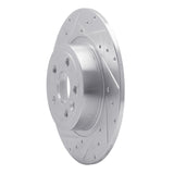 Dynamic Friction 2016-2019 Land Rover Range Rover Evoque Rear Left Drilled & Slotted Silver Brake Rotor by Dynamic Friction Company 631-11028L