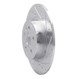 Dynamic Friction 2016-2019 Land Rover Range Rover Evoque Rear Right Drilled & Slotted Silver Brake Rotor by Dynamic Friction Company 631-11028R