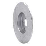 Dynamic Friction 2016-2019 Land Rover Range Rover Evoque Rear Right Drilled & Slotted Silver Brake Rotor by Dynamic Friction Company 631-11028R