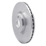 Dynamic Friction 2018-2025 Land Rover Discovery Front Left Drilled & Slotted Silver Brake Rotor by Dynamic Friction Company 631-11029L