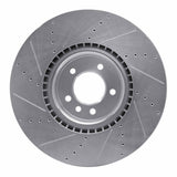 Dynamic Friction 2018-2025 Land Rover Discovery Front Left Drilled & Slotted Silver Brake Rotor by Dynamic Friction Company 631-11029L