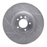 Dynamic Friction 2018-2025 Land Rover Discovery Front Left Drilled & Slotted Silver Brake Rotor by Dynamic Friction Company 631-11029L