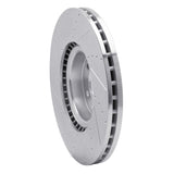 Dynamic Friction 2018-2025 Land Rover Discovery Front Left Drilled & Slotted Silver Brake Rotor by Dynamic Friction Company 631-11029L