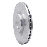 Dynamic Friction 2018-2025 Land Rover Discovery Front Right Drilled & Slotted Silver Brake Rotor by Dynamic Friction Company 631-11029R