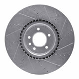 Dynamic Friction 2018-2025 Land Rover Discovery Front Right Drilled & Slotted Silver Brake Rotor by Dynamic Friction Company 631-11029R