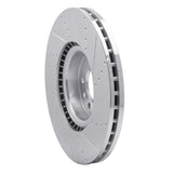 Dynamic Friction 2018-2025 Land Rover Discovery Front Right Drilled & Slotted Silver Brake Rotor by Dynamic Friction Company 631-11029R