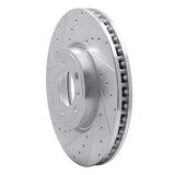 Dynamic Friction 2018-2020 Land Rover Range Rover Front Left Drilled & Slotted Silver Brake Rotor by Dynamic Friction Company 631-11030L