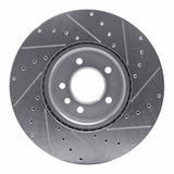 Dynamic Friction 2018-2020 Land Rover Range Rover Front Left Drilled & Slotted Silver Brake Rotor by Dynamic Friction Company 631-11030L