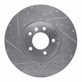 Dynamic Friction 2018-2020 Land Rover Range Rover Front Left Drilled & Slotted Silver Brake Rotor by Dynamic Friction Company 631-11030L
