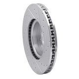 Dynamic Friction 2018-2020 Land Rover Range Rover Front Left Drilled & Slotted Silver Brake Rotor by Dynamic Friction Company 631-11030L