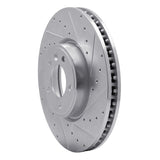 Dynamic Friction 2018-2020 Land Rover Discovery Front Right Drilled & Slotted Silver Brake Rotor by Dynamic Friction Company 631-11030R