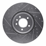 Dynamic Friction 2018-2020 Land Rover Discovery Front Right Drilled & Slotted Silver Brake Rotor by Dynamic Friction Company 631-11030R