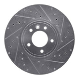 Dynamic Friction 2018-2020 Land Rover Discovery Front Right Drilled & Slotted Silver Brake Rotor by Dynamic Friction Company 631-11030R