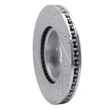 Dynamic Friction 2018-2020 Land Rover Discovery Front Right Drilled & Slotted Silver Brake Rotor by Dynamic Friction Company 631-11030R