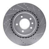 Dynamic Friction 2018-2020 Land Rover Range Rover Sport Rear Left Drilled & Slotted Silver Brake Rotor by Dynamic Friction Company 631-11031L