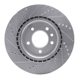 Dynamic Friction 2018-2020 Land Rover Discovery Rear Right Drilled & Slotted Silver Brake Rotor by Dynamic Friction Company 631-11031R