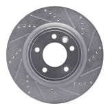 Dynamic Friction 2018-2020 Land Rover Discovery Rear Right Drilled & Slotted Silver Brake Rotor by Dynamic Friction Company 631-11031R