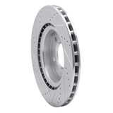 Dynamic Friction 2018-2020 Land Rover Discovery Rear Right Drilled & Slotted Silver Brake Rotor by Dynamic Friction Company 631-11031R