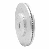 Dynamic Friction 2020-2025 Jaguar E-Pace Front Right Drilled & Slotted Silver Brake Rotor by Dynamic Friction Company 631-11033R