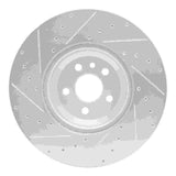 Dynamic Friction 2020-2025 Jaguar E-Pace Front Right Drilled & Slotted Silver Brake Rotor by Dynamic Friction Company 631-11033R
