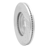 Dynamic Friction 2020-2025 Jaguar E-Pace Front Right Drilled & Slotted Silver Brake Rotor by Dynamic Friction Company 631-11033R
