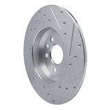Dynamic Friction 2020-2022 Jaguar E-Pace Rear Left Drilled & Slotted Silver Brake Rotor by Dynamic Friction Company 631-11034L