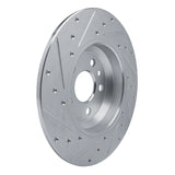 Dynamic Friction 2020-2022 Jaguar E-Pace Rear Right Drilled & Slotted Silver Brake Rotor by Dynamic Friction Company 631-11034R