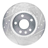 Dynamic Friction 2020-2022 Jaguar E-Pace Rear Right Drilled & Slotted Silver Brake Rotor by Dynamic Friction Company 631-11034R