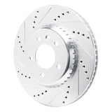 Dynamic Friction 2020-2025 Land Rover Defender 110 Rear Left Drilled & Slotted Silver Brake Rotor by Dynamic Friction Company 631-11037L