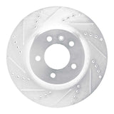 Dynamic Friction 2020-2025 Land Rover Defender 110 Rear Left Drilled & Slotted Silver Brake Rotor by Dynamic Friction Company 631-11037L