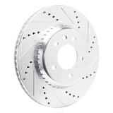 Dynamic Friction 2020-2025 Land Rover Defender 90 Rear Right Drilled & Slotted Silver Brake Rotor by Dynamic Friction Company 631-11037R