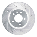 Dynamic Friction 2020-2025 Land Rover Defender 90 Rear Right Drilled & Slotted Silver Brake Rotor by Dynamic Friction Company 631-11037R