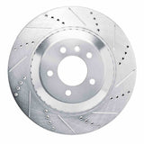 Dynamic Friction 2020-2024 Land Rover Defender 90 Rear Right Drilled & Slotted Silver Brake Rotor by Dynamic Friction Company 631-11039R