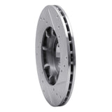 R1 Concepts 1985-1994 Subaru DL Front Left Drilled & Slotted Silver Brake Rotor by R1 Concepts 631-13000L