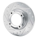 R1 Concepts 1985-1991 Subaru RX Rear Left Drilled & Slotted Silver Brake Rotor by R1 Concepts 631-13001L