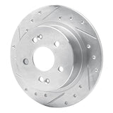 R1 Concepts 1988-1991 Subaru XT Rear Left Drilled & Slotted Silver Brake Rotor by R1 Concepts 631-13004L