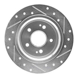 R1 Concepts 1988-1991 Subaru XT Rear Left Drilled & Slotted Silver Brake Rotor by R1 Concepts 631-13004L