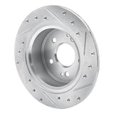R1 Concepts 1988-1991 Subaru XT Rear Left Drilled & Slotted Silver Brake Rotor by R1 Concepts 631-13004L