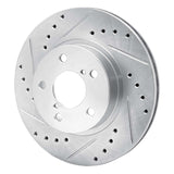 R1 Concepts 1990-2001 Subaru Impreza Front Left Drilled & Slotted Silver Brake Rotor by R1 Concepts 631-13007L