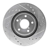 R1 Concepts 1990-2001 Subaru Impreza Front Left Drilled & Slotted Silver Brake Rotor by R1 Concepts 631-13007L