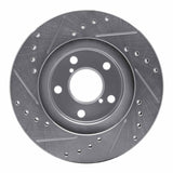 R1 Concepts 1990-2001 Subaru Impreza Front Right Drilled & Slotted Silver Brake Rotor by R1 Concepts 631-13007R