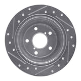R1 Concepts 1990-2008 Saab 9-2X Rear Right Drilled & Slotted Silver Brake Rotor by R1 Concepts 631-13008R