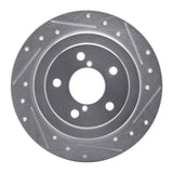 R1 Concepts 1990-2008 Saab 9-2X Rear Right Drilled & Slotted Silver Brake Rotor by R1 Concepts 631-13008R
