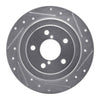 R1 Concepts 1990-2008 Saab 9-2X Rear Right Drilled & Slotted Silver Brake Rotor