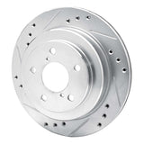 R1 Concepts 1990-1994 Subaru Legacy Rear Left Drilled & Slotted Silver Brake Rotor by R1 Concepts 631-13010L
